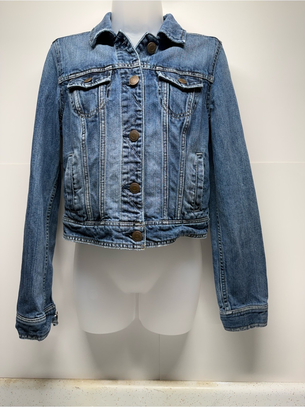 American Eagle Outfitters Medium Blue Denim Trucker Jacket